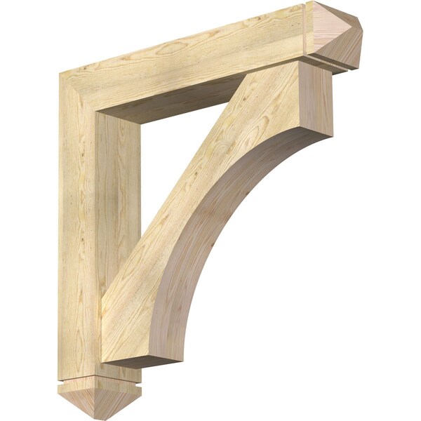 Ekena Millwork Westlake Arts and Crafts Rough Sawn Bracket w/ Offset Brace, Douglas Fir, 8"W x 42"D x 42"H BKT0806X42X42WTL03RDF - main